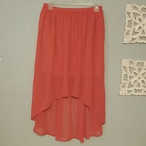 High low coral LC skirt